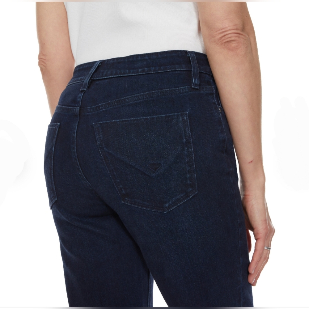 NEW! Hudson Dark Blue Wash Straight Leg Mid Rise Jeans - Picture 4 of 14
